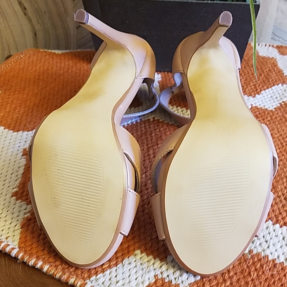Steve Madden Open Toe Blush Nude Heels - Picture 4 of 5